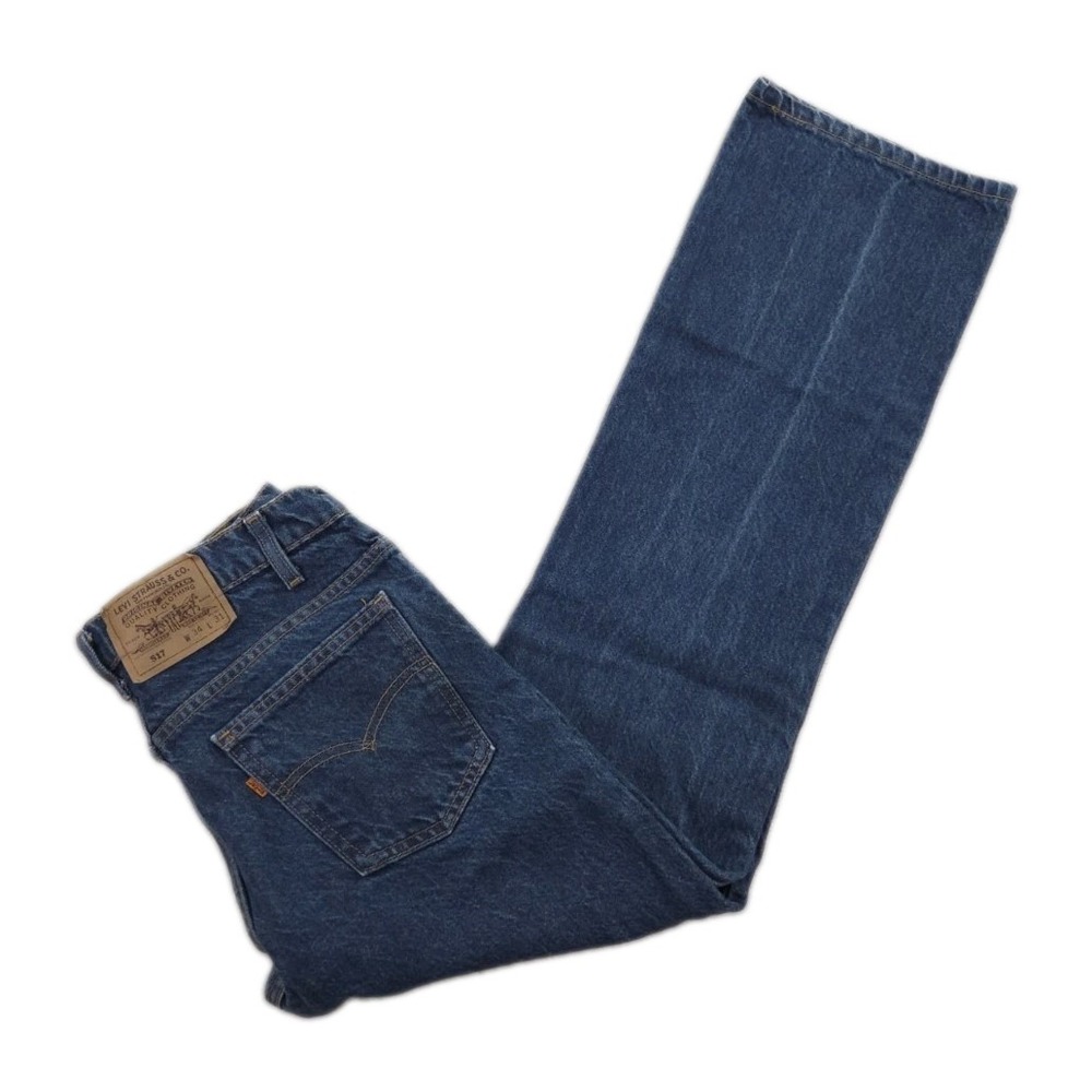 Vintage Levis 517 Orange Tab Jeans Mens 32x30 Straight Leg Blue Denim